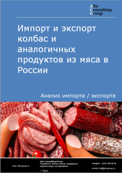 Импорт и экспорт колбас и аналогичных продуктов из мяса в России в 2020-2024 гг.