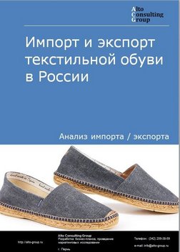 Импорт и экспорт текстильной обуви в России в 2020-2024 гг.