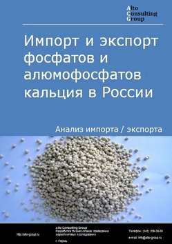 Импорт и экспорт фосфатов и алюмофосфатов кальция  в России в 2020-2024 гг.