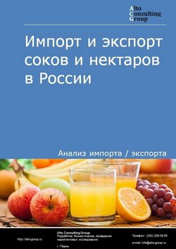Импорт и экспорт соков и нектаров в России в 2020-2024 гг.