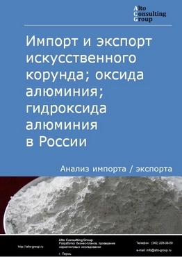 Импорт и экспорт искусственного корунда; оксида алюминия; гидроксида алюминия в России в 2023 г.
