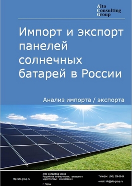 Импорт и экспорт панелей солнечных батарей в России в 2020-2024 гг.