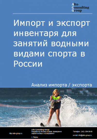 Импорт и экспорт инвентаря для занятий водными видами спорта в России в 2020-2024 гг.