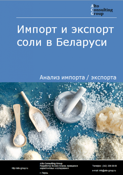 Импорт и экспорт соли в Беларуси в 2021 г.