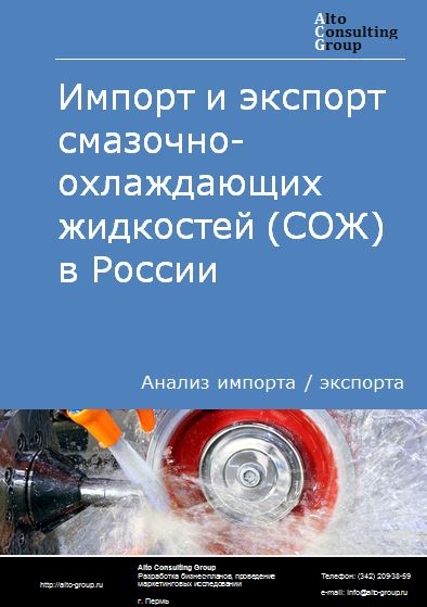 Импорт и экспорт смазочно-охлаждающих жидкостей (СОЖ) в России в 2020-2024 гг.