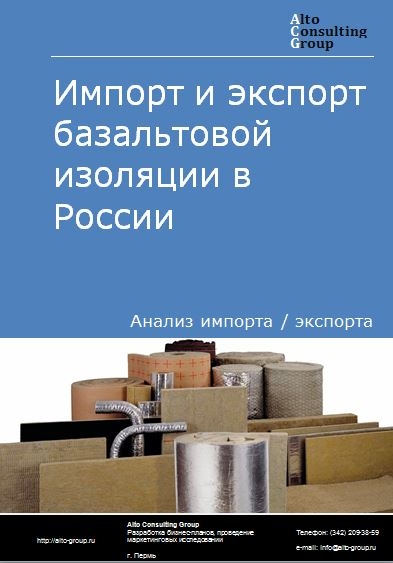 Импорт и экспорт базальтовой изоляции в России в 2020-2024 гг.