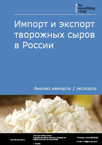 Импорт и экспорт творожных сыров в России в 2020-2024 гг.