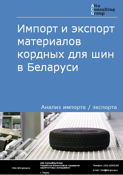 Импорт и экспорт материалов кордных для шин в Беларуси в 2018-2022 гг.