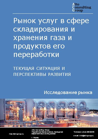 Рынок услуг в сфере складирования и хранения газа и продуктов его переработки в России. Текущая ситуация и перспективы развития