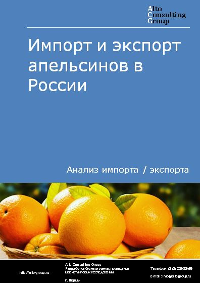 Импорт и экспорт апельсинов в России в 2023 г.