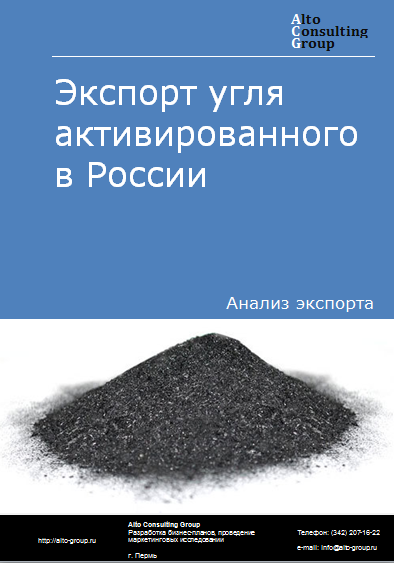 Экспорт угля активированного в России в 2023 г.