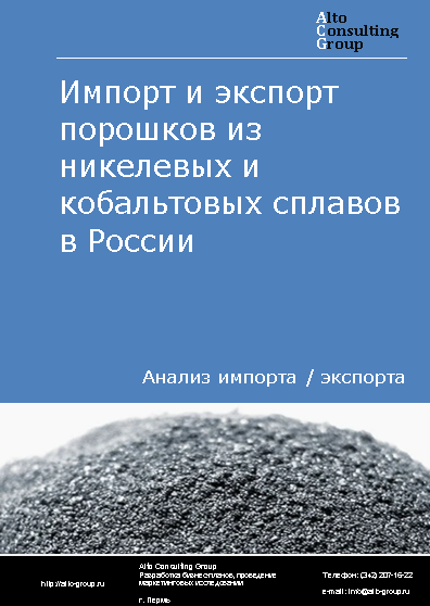 Импорт и экспорт порошков из никелевых и кобальтовых сплавов в России в 2020-2024 гг.