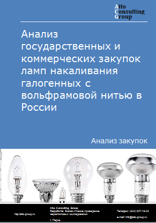 Анализ государственных и коммерческих закупок ламп накаливания галогенных с вольфрамовой нитью в России в 2023 г.