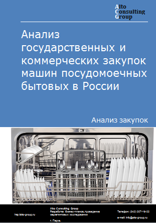 Анализ государственных и коммерческих закупок машин посудомоечных бытовых в России в 2023 г.