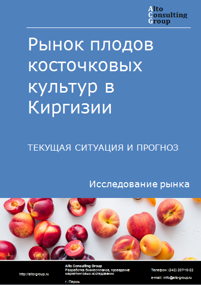 Рынок плодов косточковых культур (персики, абрикосы, вишня, черешня, сливы, алыча) в Киргизии. Текущая ситуация и прогноз 2024-2028 гг.