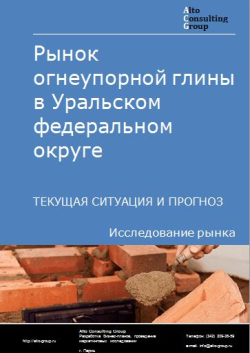 Обложка исследования: Анализ рынка огнеупорной глины в Уральском ФО. Текущая ситуация и прогноз 2024-2028 гг.