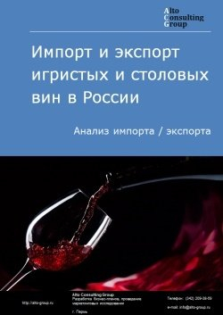Импорт и экспорт игристых и столовых вин в России в 2020-2024 гг.