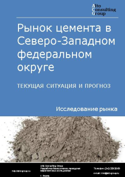 Обложка исследования: Анализ рынка цемента в Северо-Западном федеральном округе. Текущая ситуация и прогноз 2024-2028 гг.