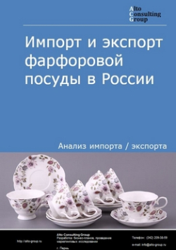 Импорт и экспорт фарфоровой посуды в России в 2019 г.