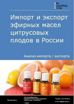 Анализ импорта и экспорта эфирных масел цитрусовых плодов в России в 2020-2024 гг.