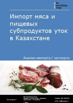 Импорт мяса и пищевых субпродуктов уток в Казахстане в 2018-2022 гг.