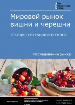 Обложка исследования: Анализ мирового рынка вишни и черешни. Текущая ситуация и прогноз 2024-2028 гг.