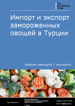 Импорт и экспорт замороженных овощей в Турции в 2020-2024 гг.