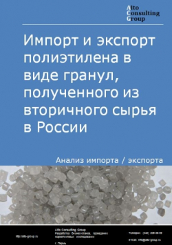 Импорт и экспорт полиэтилена в виде гранул, полученного из вторичного сырья в России в 2021 г.