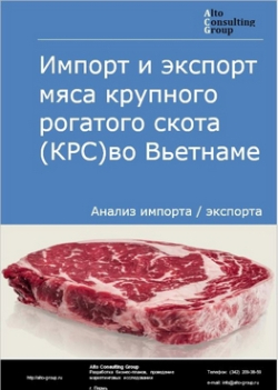 Импорт и экспорт мяса крупного рогатого скота (КРС) во Вьетнаме в 2018-2022 гг.