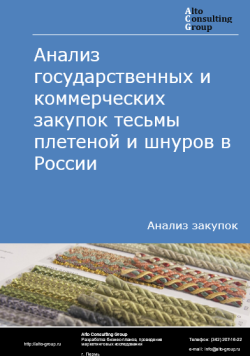 Анализ государственных и коммерческих закупок тесьмы плетеной и шнуров в России в 2024 г.