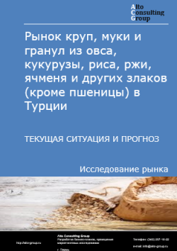 Обложка отчета: Анализ рынка круп, муки и гранул из овса, кукурузы, риса, ржи, ячменя и других злаков (кроме пшеницы) в Турции. Текущая ситуация и прогноз 2025-2029 гг.