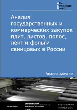 Обложка отчета: Анализ закупок плит, листов, полос, лент и фольги свинцовых в России в 2025 г.