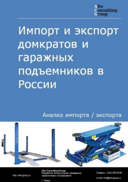 Импорт и экспорт домкратов и гаражных подъемников в России в 2020-2024 гг.