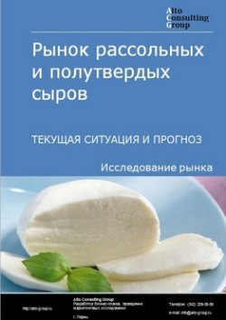 Обложка исследования: Анализ рынка рассольных и полутвердых сыров в РФ. Текущая ситуация и прогноз 2024-2028 гг.