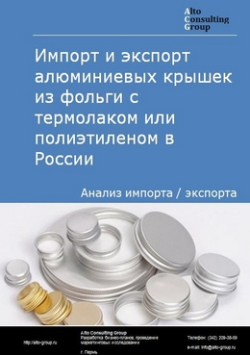 Импорт и экспорт алюминиевых крышек из фольги с термолаком или полиэтиленом в России в 2020-2024 гг.