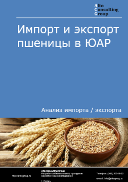 Обложка исследования: Анализ импорта и экспорта пшеницы в ЮАР в 2020-2024 гг.