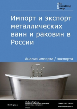 Импорт и экспорт металлических ванн и раковин в России в 2020 г.