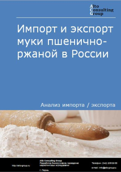 Импорт и экспорт муки пшенично-ржаной в России в 2020-2024 гг.