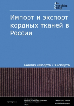 Импорт и экспорт кордных тканей в России в 2020-2024 гг.