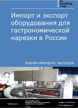 Импорт и экспорт оборудования для гастрономической нарезки в России в 2020-2024 гг.