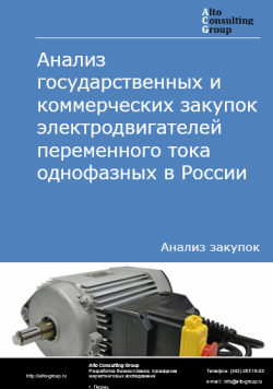 Обложка исследования: Анализ закупок электродвигателей переменного тока однофазных в России в 2024 г.