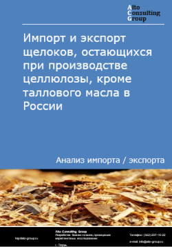 Импорт и экспорт щелоков, остающихся при производстве целлюлозы, кроме таллового масла в России в 2020-2024 гг.