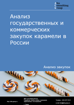 Обложка исследования: Анализ рынка государственных и коммерческих закупок карамели в России в 2024 году