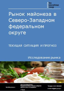 Обложка исследования: Анализ рынка майонеза в Северо-Западном ФО. Текущая ситуация и прогноз 2024-2028 гг.