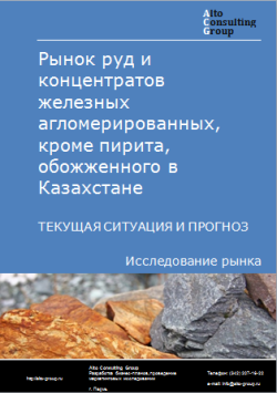 Обложка Анализ рынка руд и концентратов железных агломерированных, кроме пирита обожженного в Казахстане. Текущая ситуация и прогноз 2024-2028 гг.