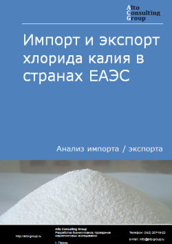 Импорт и экспорт хлорида калия в странах ЕАЭС в 2020-2023 гг.