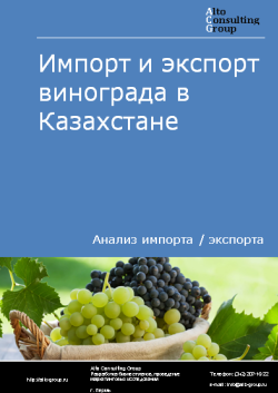 Импорт и экспорт винограда в Казахстане в 2019-2023 гг.