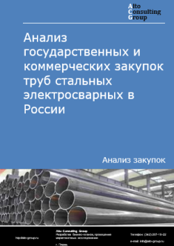 Обложка отчета: Анализ закупок труб стальных электросварных в России в 2025 г.