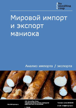 Мировой импорт и экспорт маниока в 2018-2022 гг.