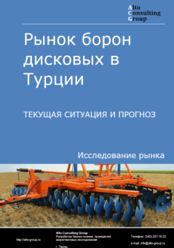 Обложка исследования: Анализ рынка борон дисковых в Турции. Текущая ситуация и прогноз 2025-2029 гг.